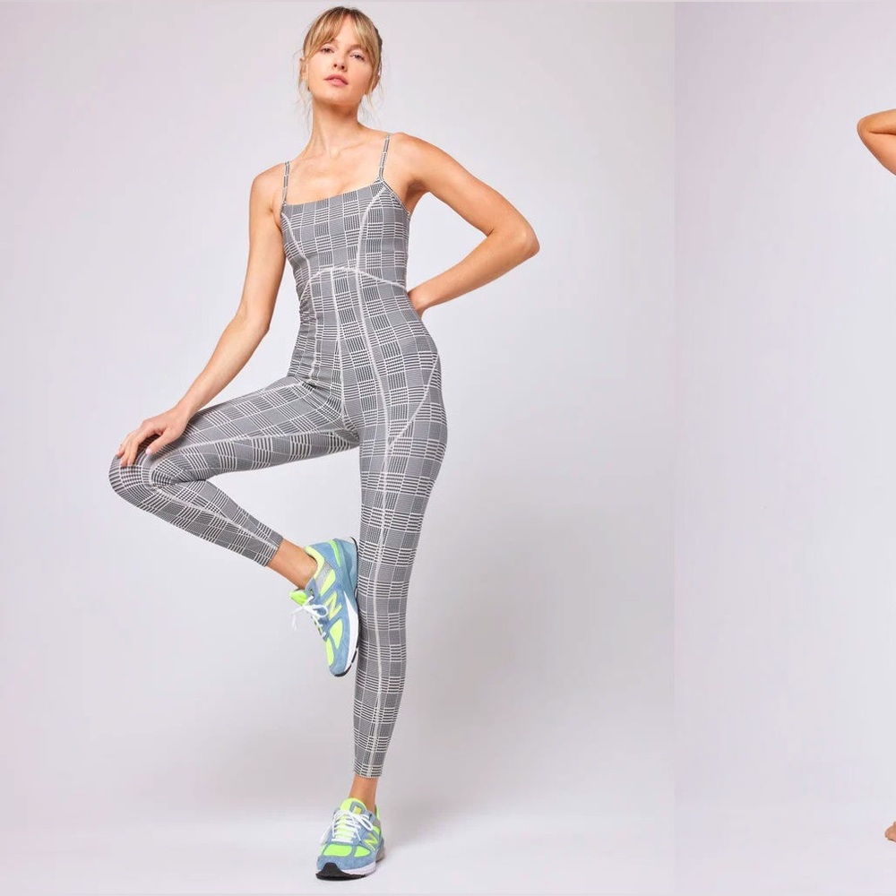LSPACE GO THE DISTANCE EVER PLAID PRINT JUMPSUIT size small ECU